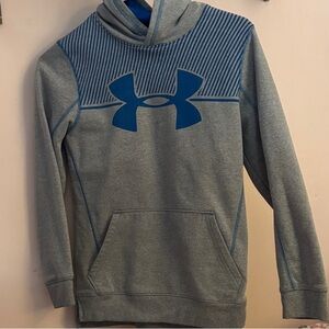 Under Armour Boys Hoodie in Gray and Blue